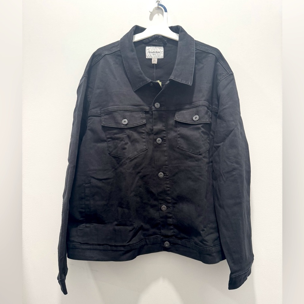 - Goodfellow and Co. Mens STRETCH Jacket Black Denim NWT 3XL - Picture 1 of 9